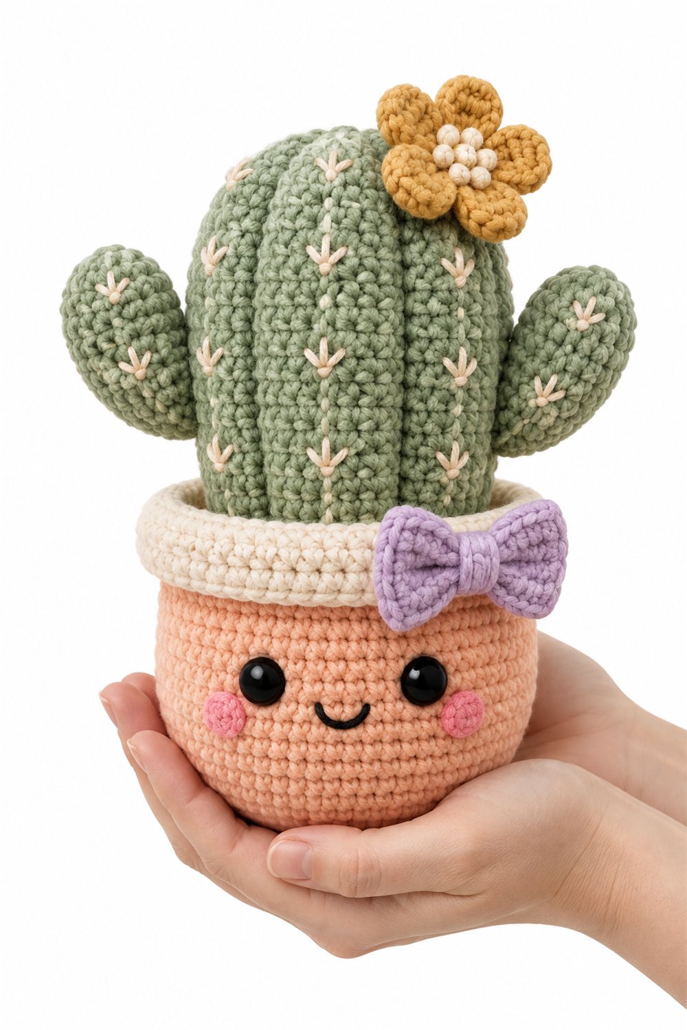 Flowered Cactus Pot - Step by Step