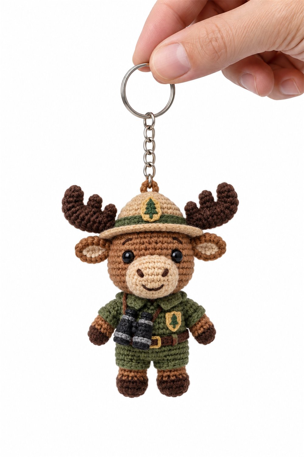 Forest Ranger Moose Keychain - Step by Step