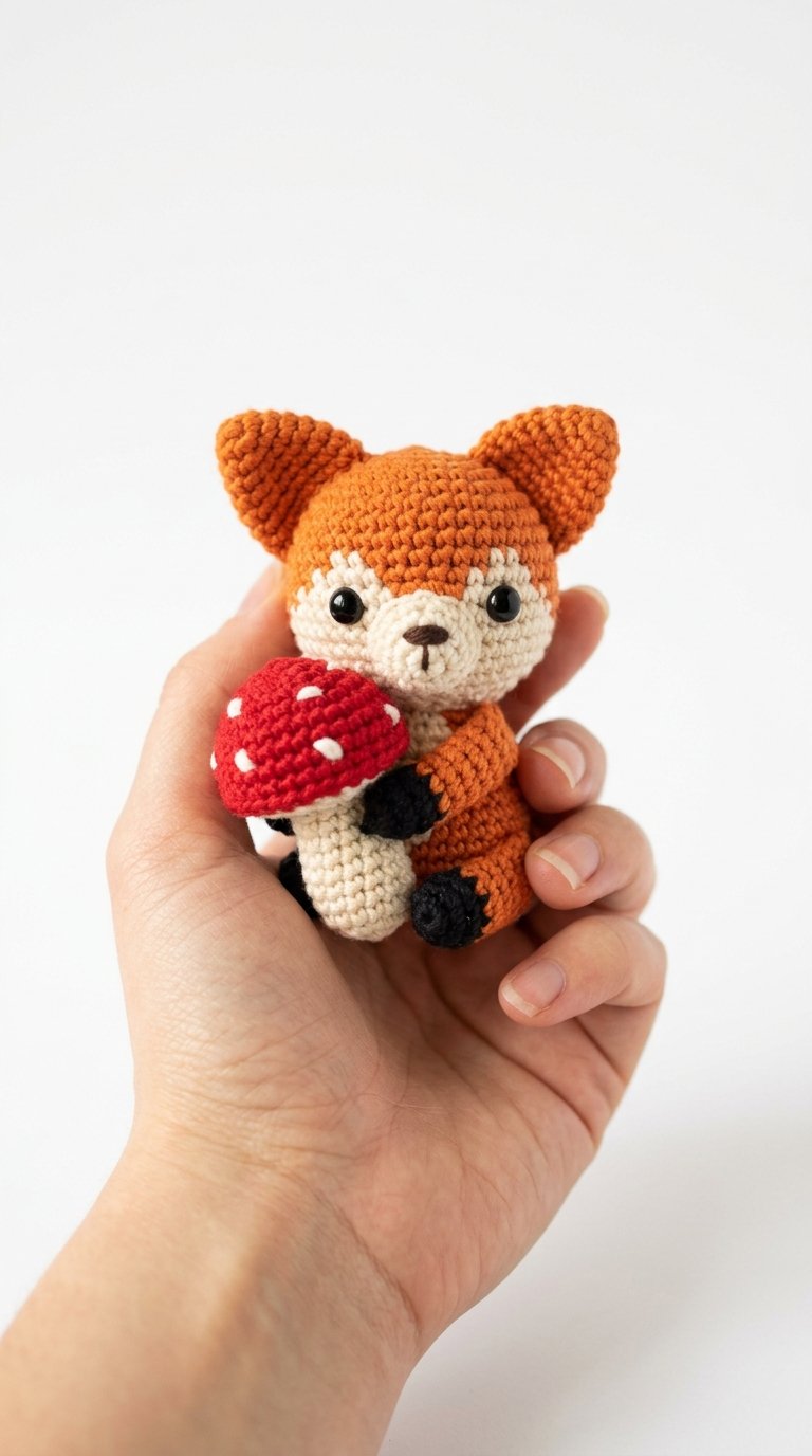 How to Crochet Fox Hugging Mushroom Crochet Ami