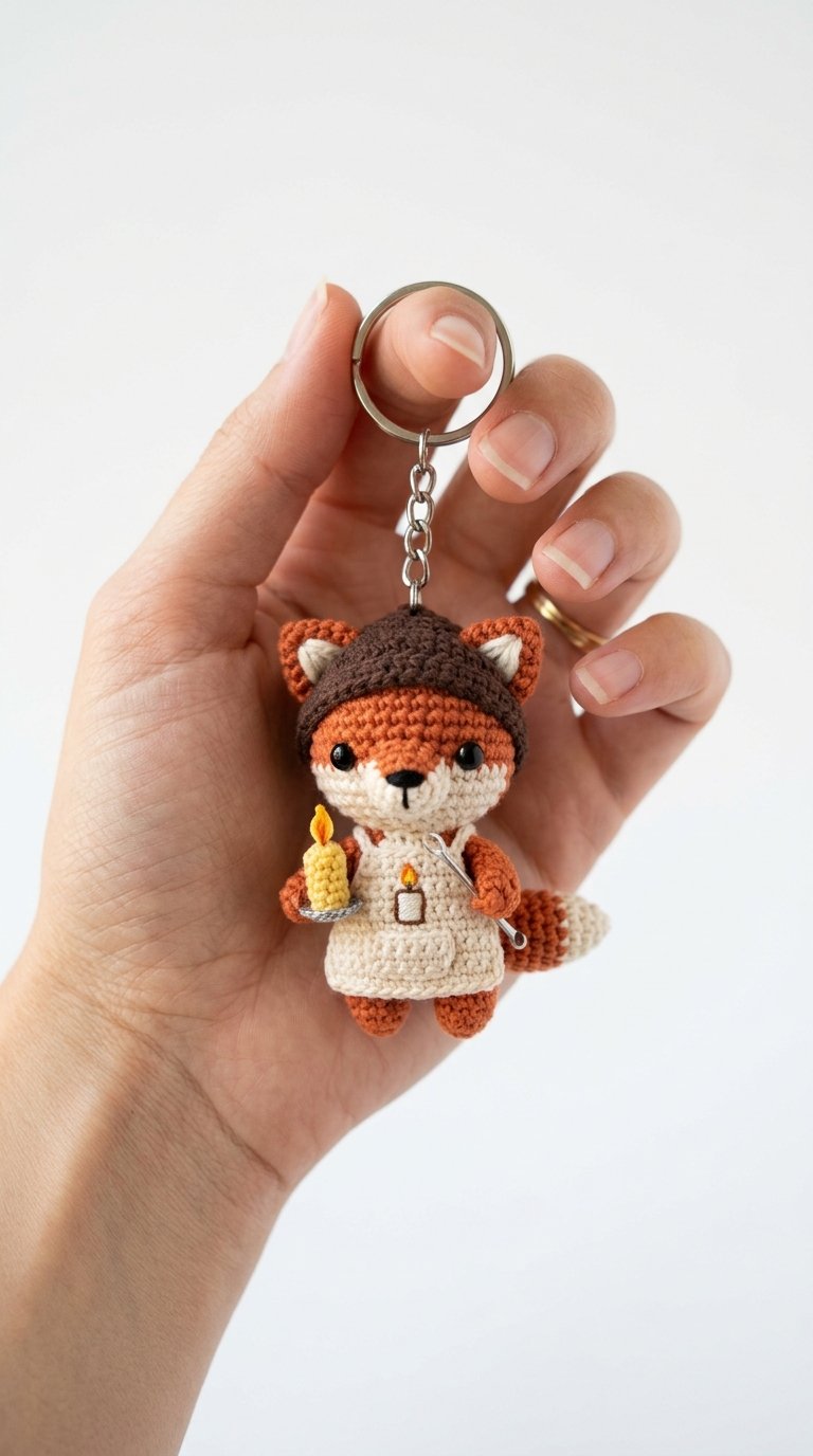 Crochet Fox Keychain Crochet In Hand - Pattern