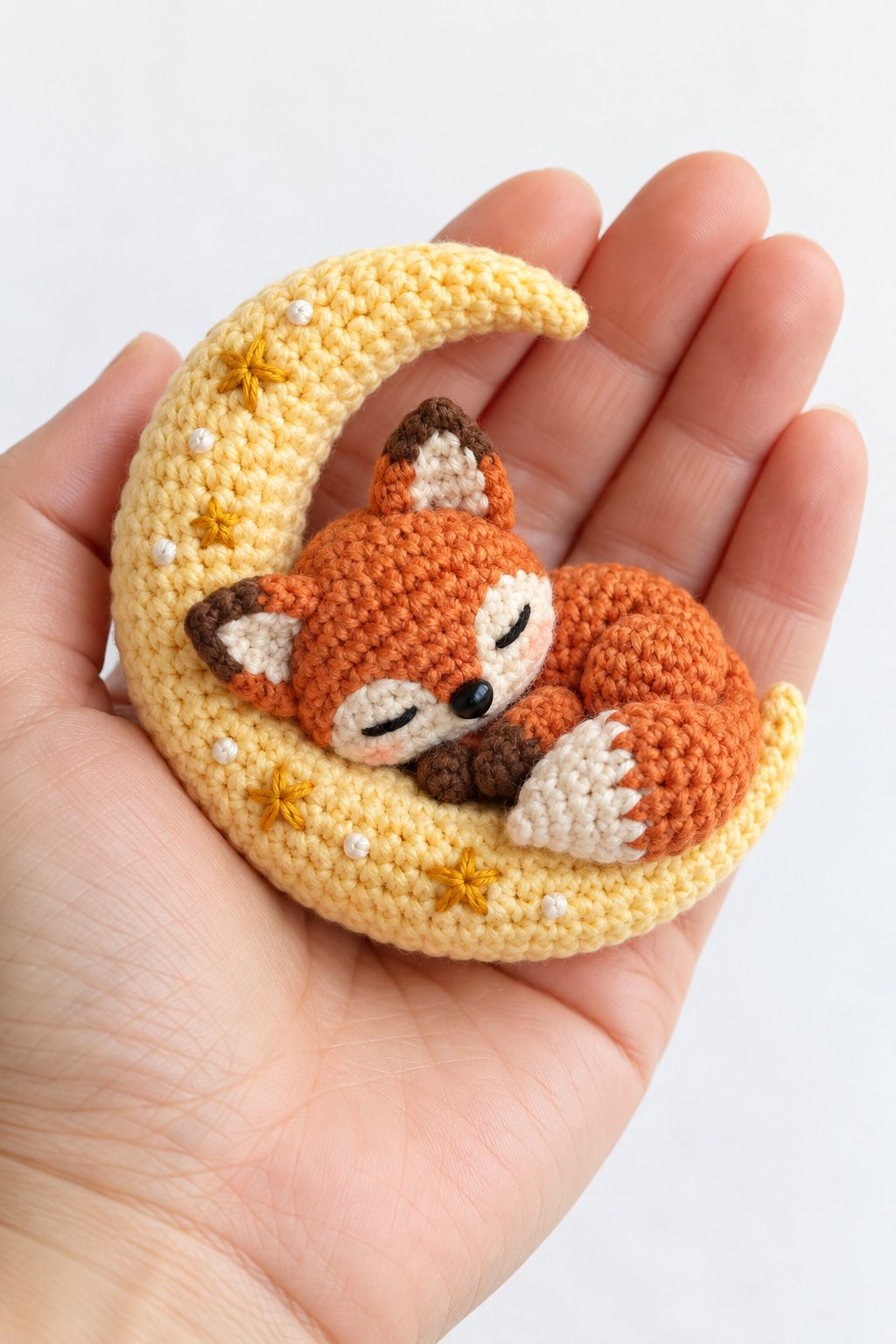 Fox Sleeping On Moon - Easy Crochet
