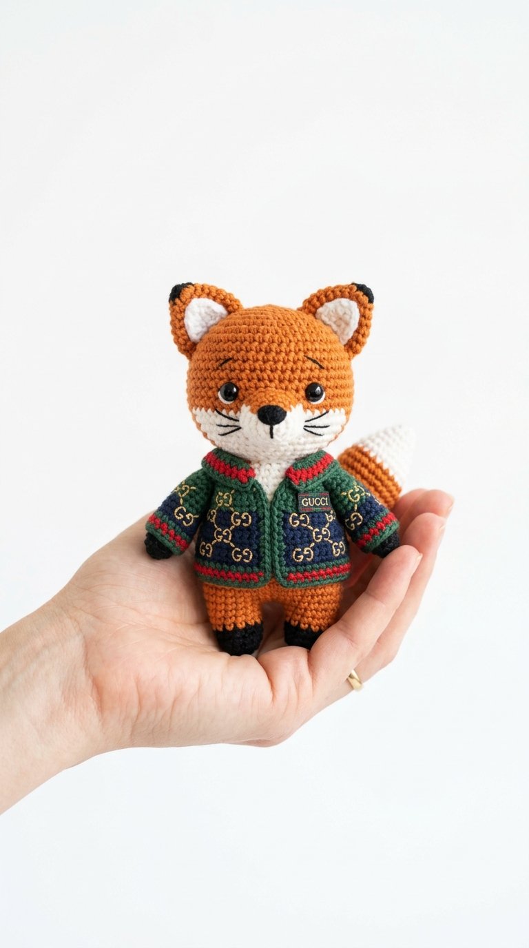 Fox Wearing Gucci Jacket Crochet - Crochet Pattern
