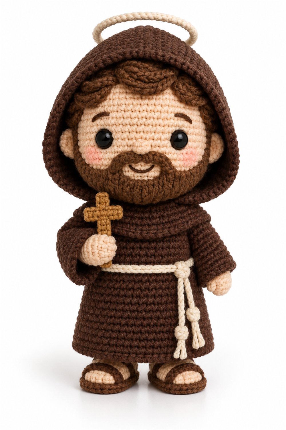 How to Crochet Friar With Brown Cross