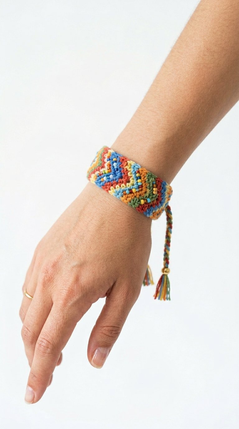 How to Crochet Friendship Crochet Bracelet On W