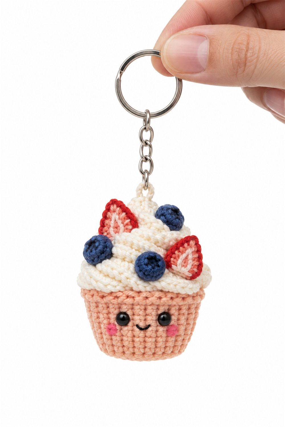 Fruit Cupcake Keychain - Handmade Pattern