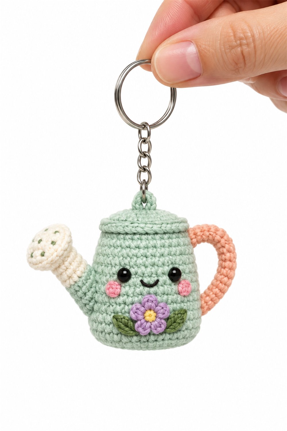 Garden Watering Can Keychain - Easy Crochet