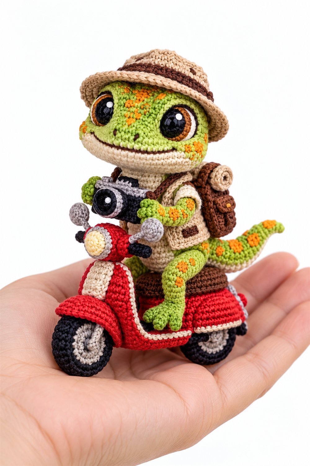 Gecko Photographer With Camera - PDF Pattern