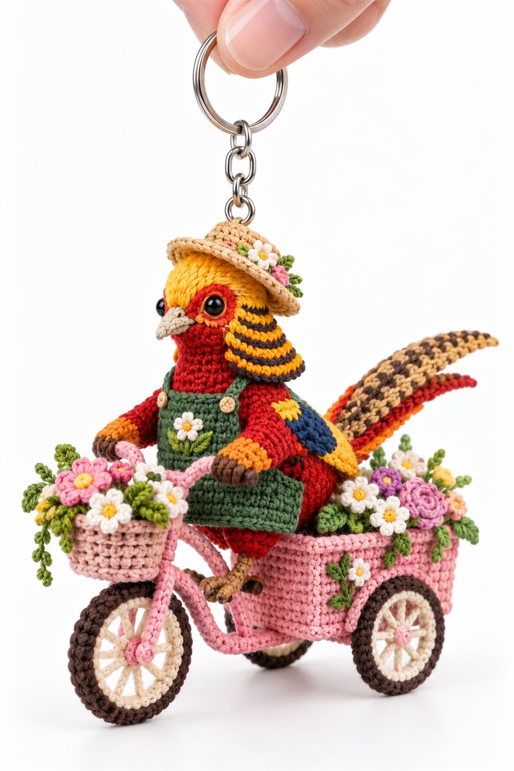 Golden Pheasant Florist On Pink Flower Tricycle - Easy Crochet