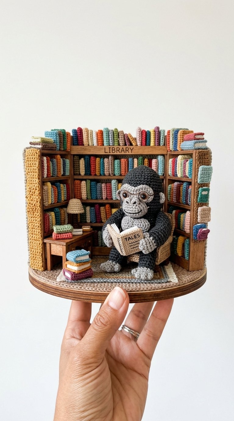 DIY Gorilla Library Crochet Amigurum - Crochet Tutorial
