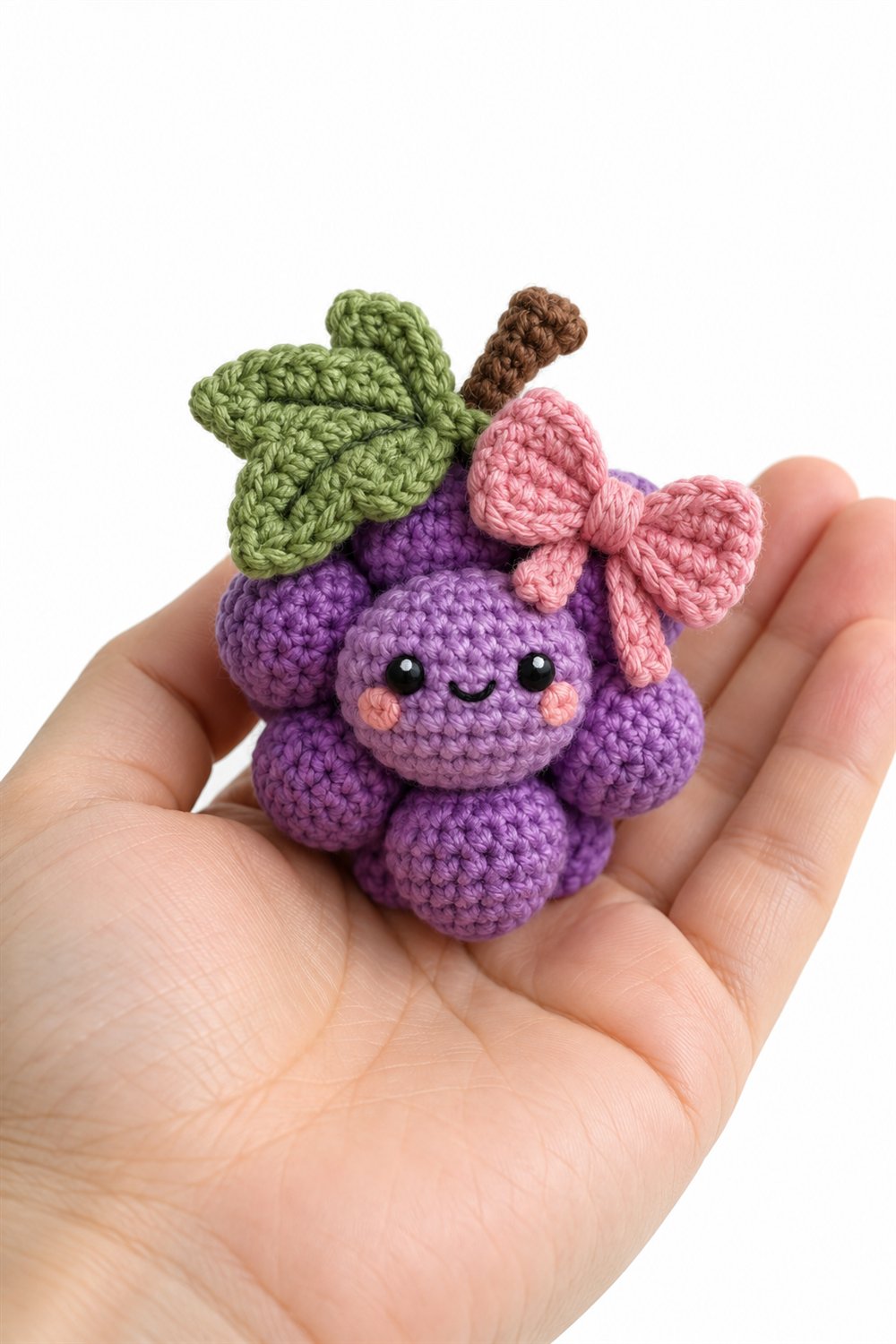 Crochet Grape With Bow - Pattern