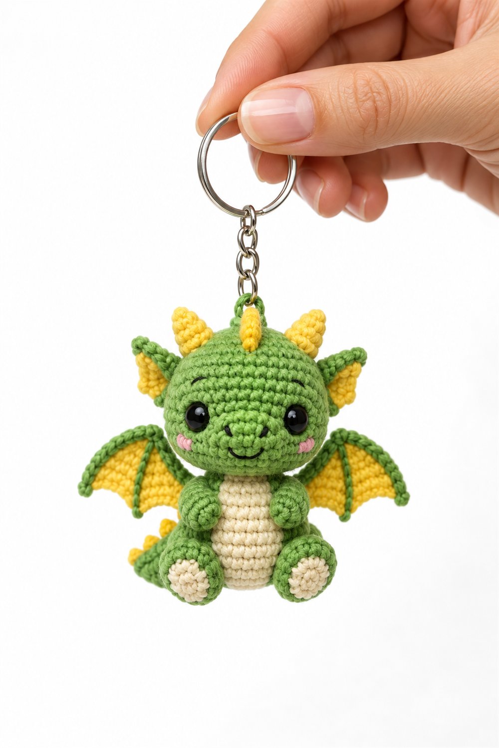 How to Crochet Green Baby Dragon With Yellow Wings
