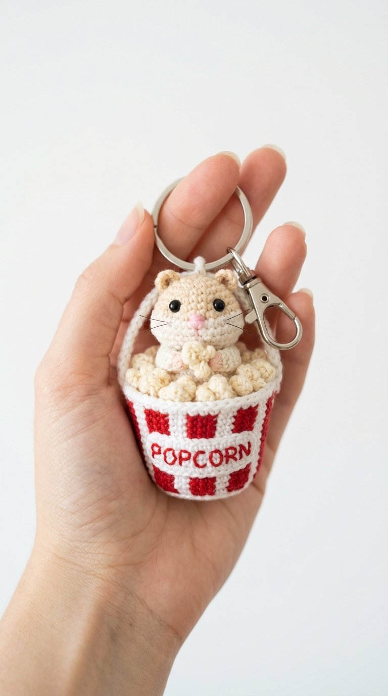 Crochet Hamster Inside Popcorn Bucket Ke - Pattern