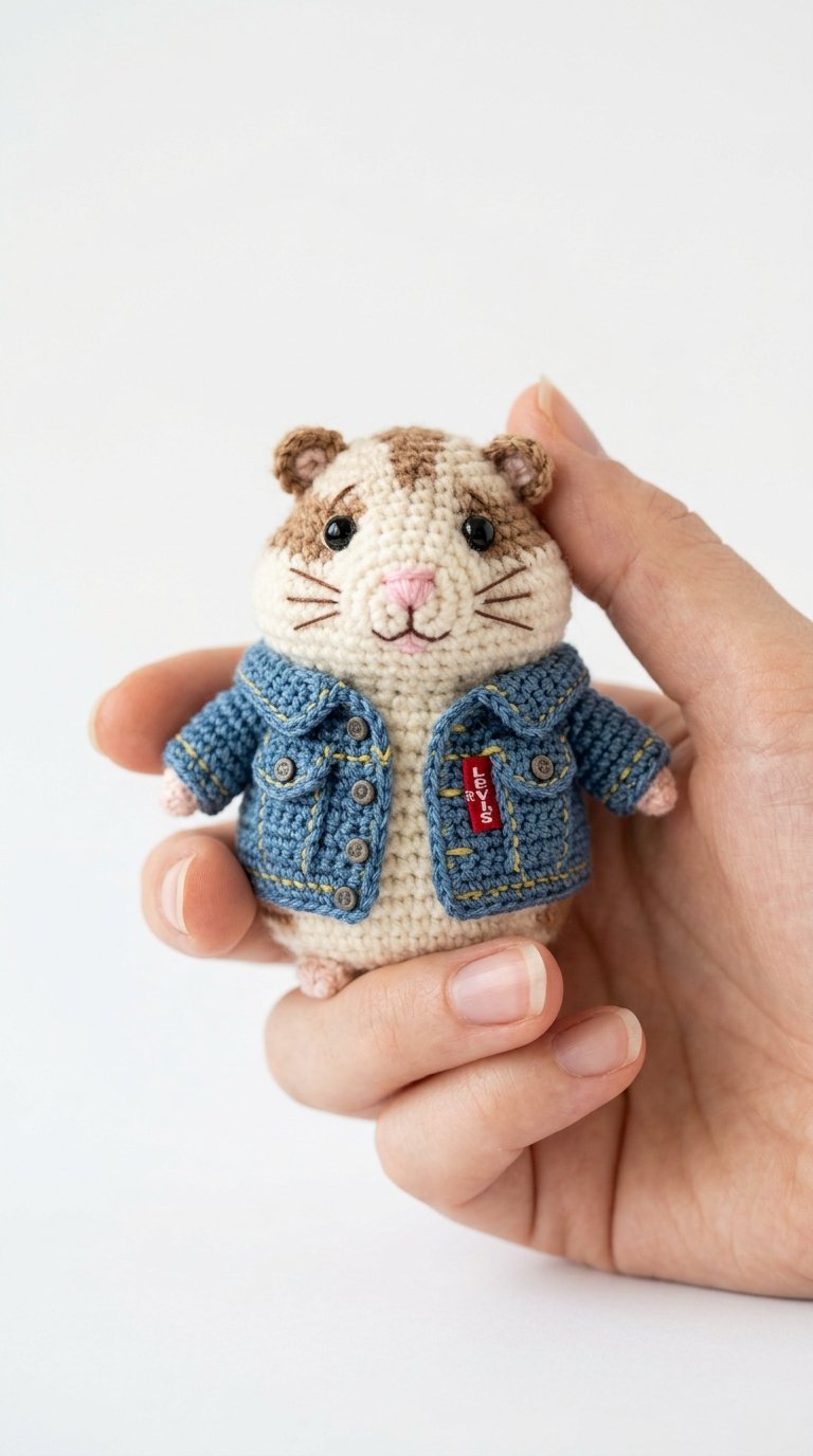 Hamster Wearing Denim Jacket - PDF Pattern