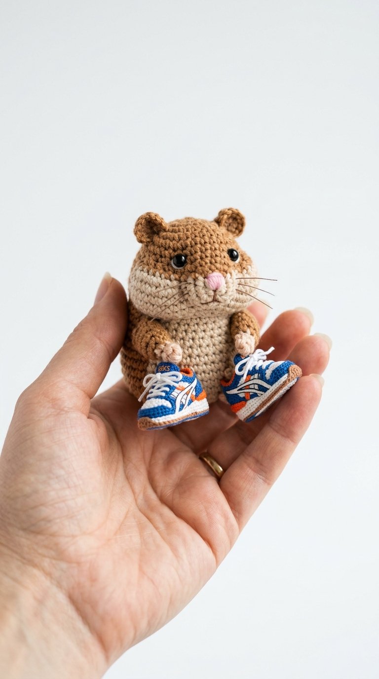 How to Crochet Hamster Wearing Sneakers Crochet