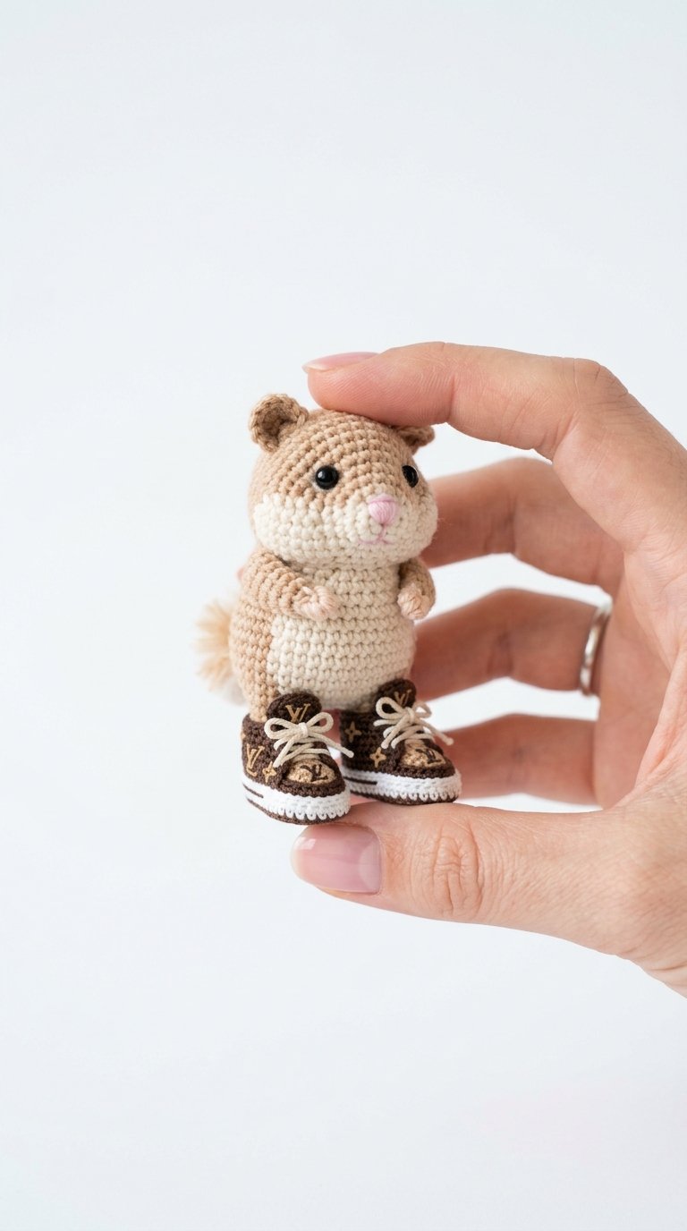 How to Crochet Hamster Wearing Sneakers Crochet