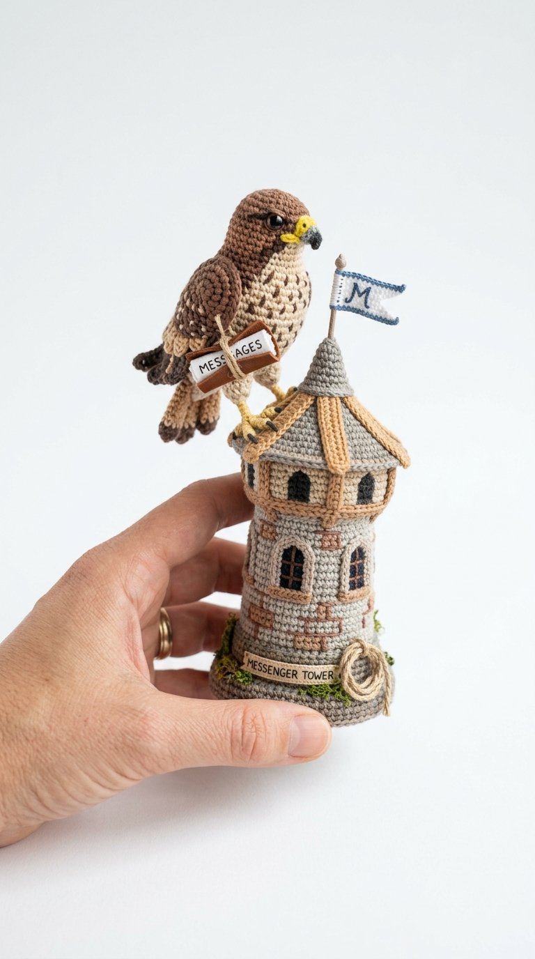 Hawk Messenger Tower Crochet Ami - Crochet Pattern