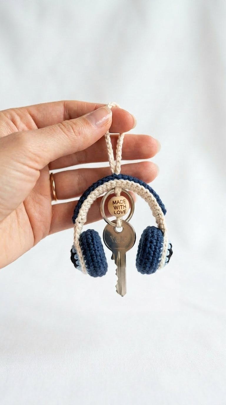 How to Crochet Headphones Crochet Keychain In Hand
