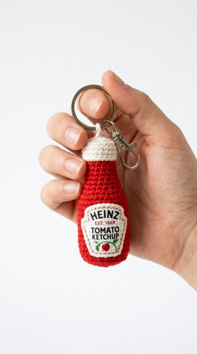 How to Crochet Heinz Ketchup Bottle Crochet Key