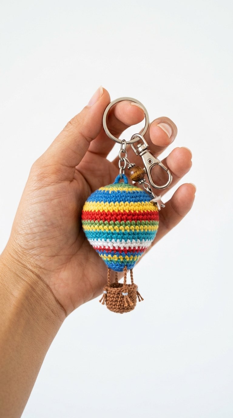 Hot Air Balloon Crochet Keychain Crochet Guide