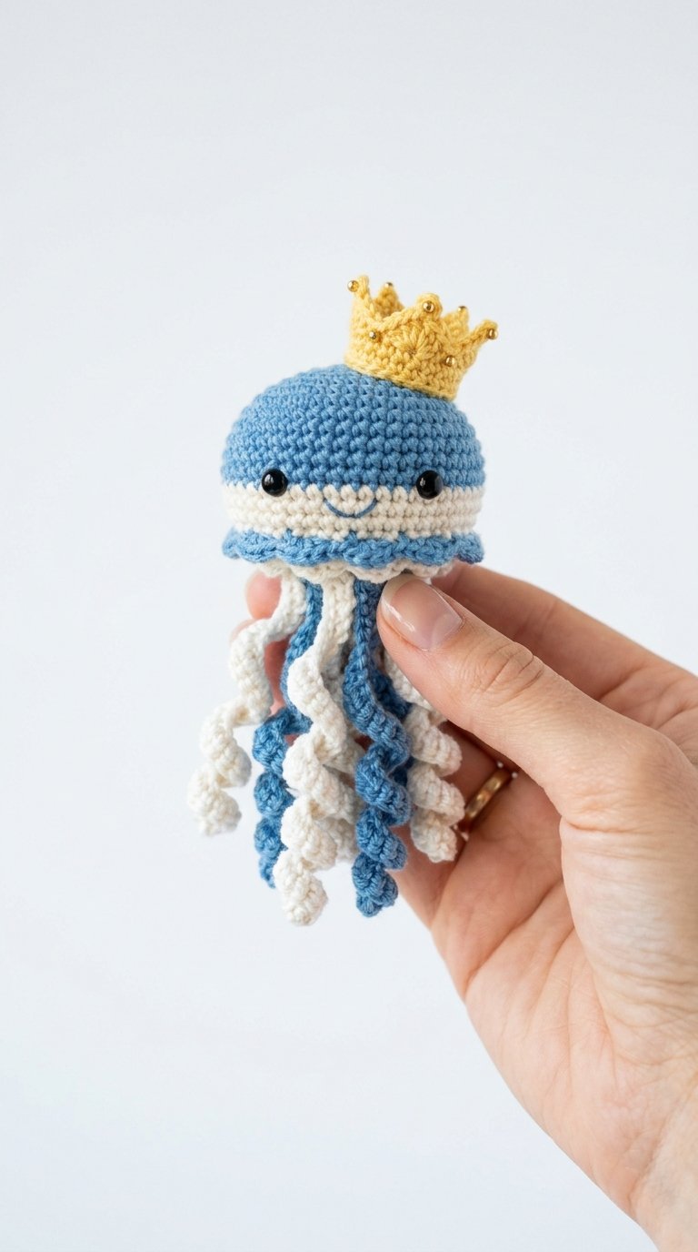 Jellyfish Crown Crochet Amigurumi - PDF Pattern