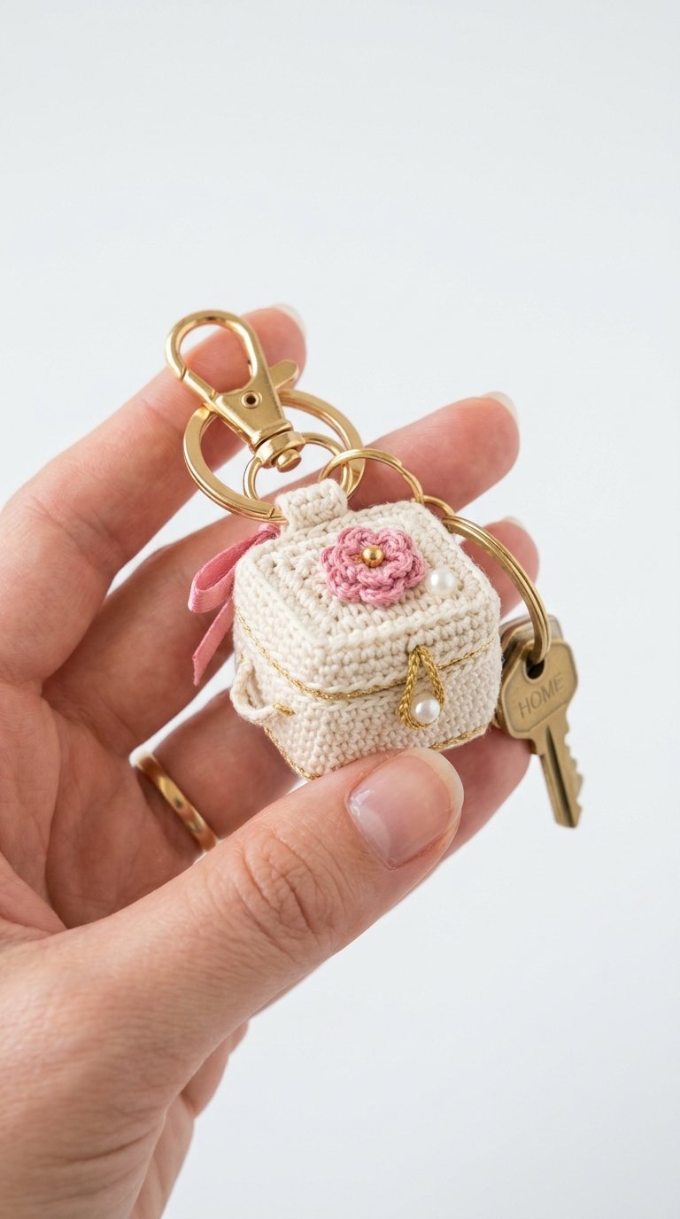 Crochet Jewelry Box Crochet Keychain - Pattern