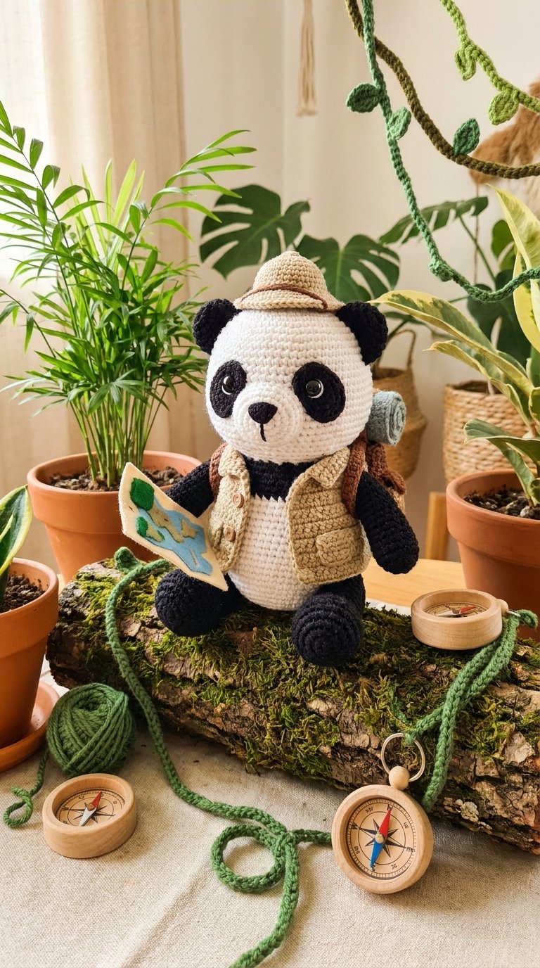 Jungle Adventurer Panda Crochet - Amigurumi Pattern