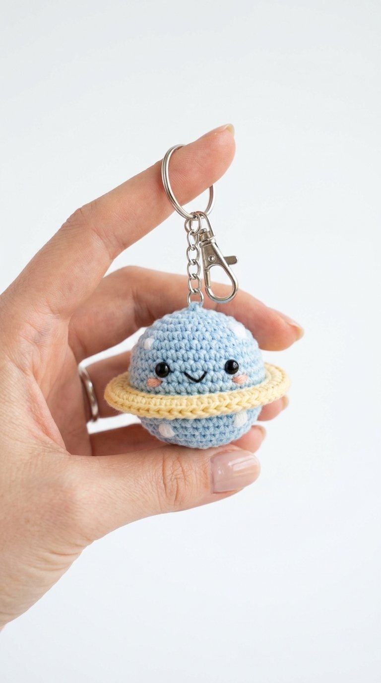 Kawaii Baby Saturn Keychain Amig - Step by Step