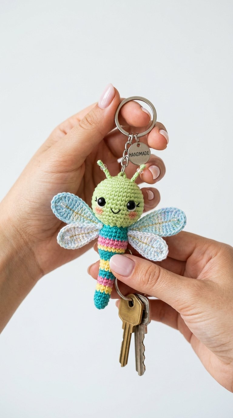 Kawaii Dragonfly Keychain Crochet Crochet Guide
