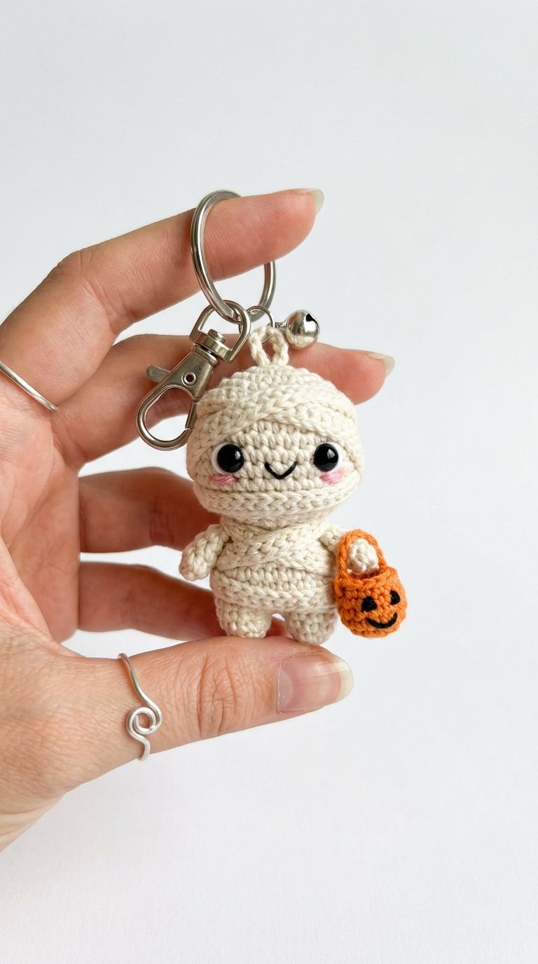 How to Crochet Kawaii Mummy Keychain Crochet