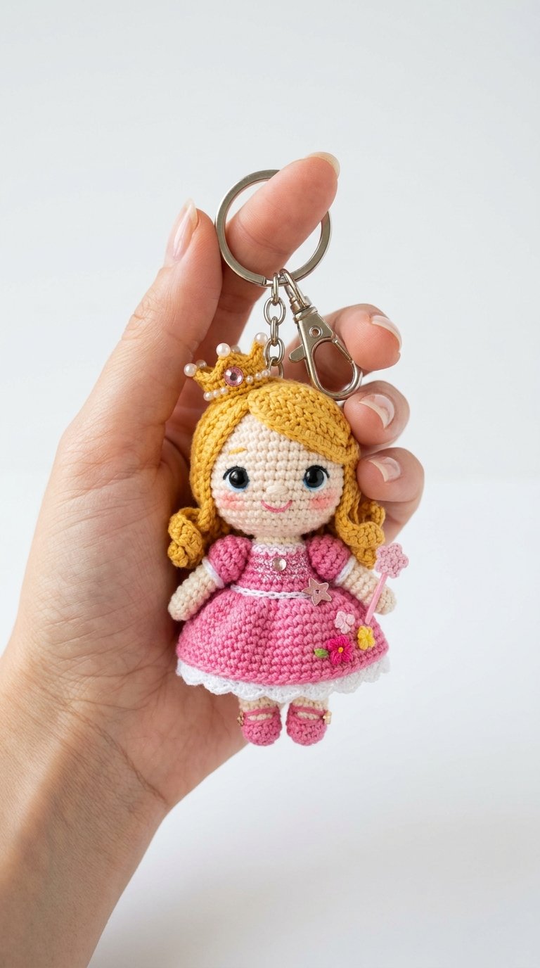DIY Kawaii Princess Keychain Amigurumi - Crochet Tutorial