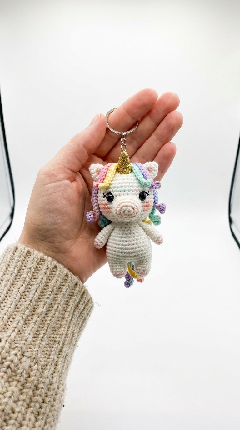 Kawaii Unicorn Keychain Crochet - Easy Crochet