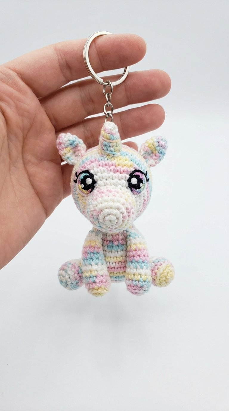 Kawaii Unicorn Keychain Crochet Crochet Guide