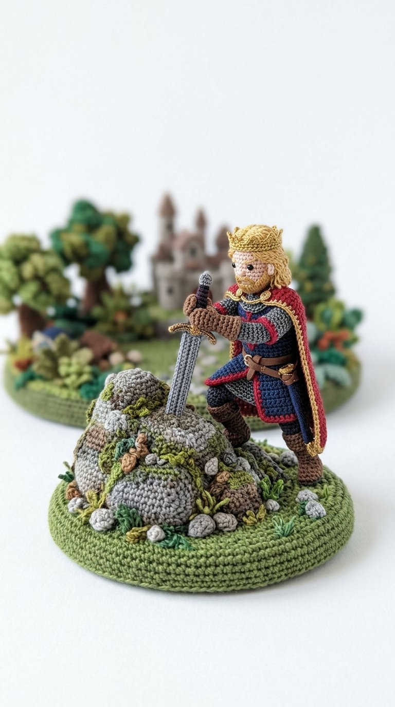 King Arthur Pulling Excalibur - Step by Step