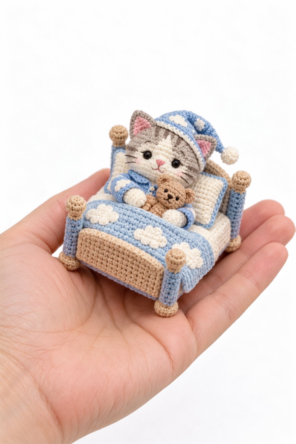 Kitten With Cloud Pajamas - Handmade Pattern