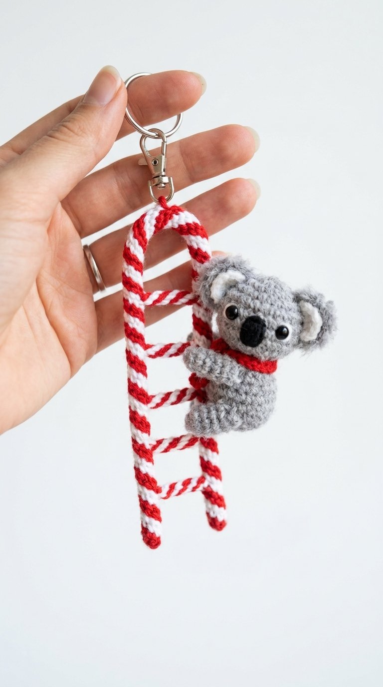 Koala Climbing Candy Cane Ladder Crochet Guide