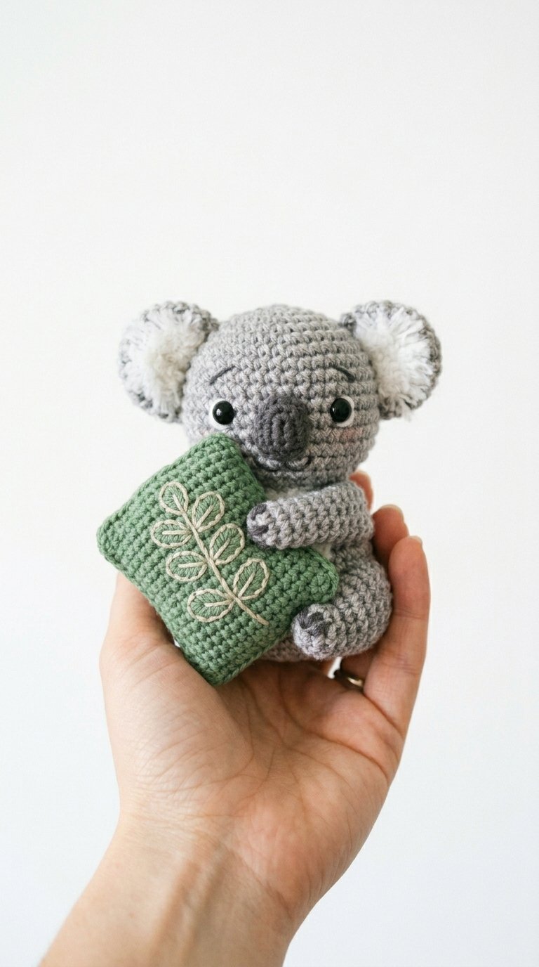 Koala Hugging Eucalyptus Pillow - Step by Step