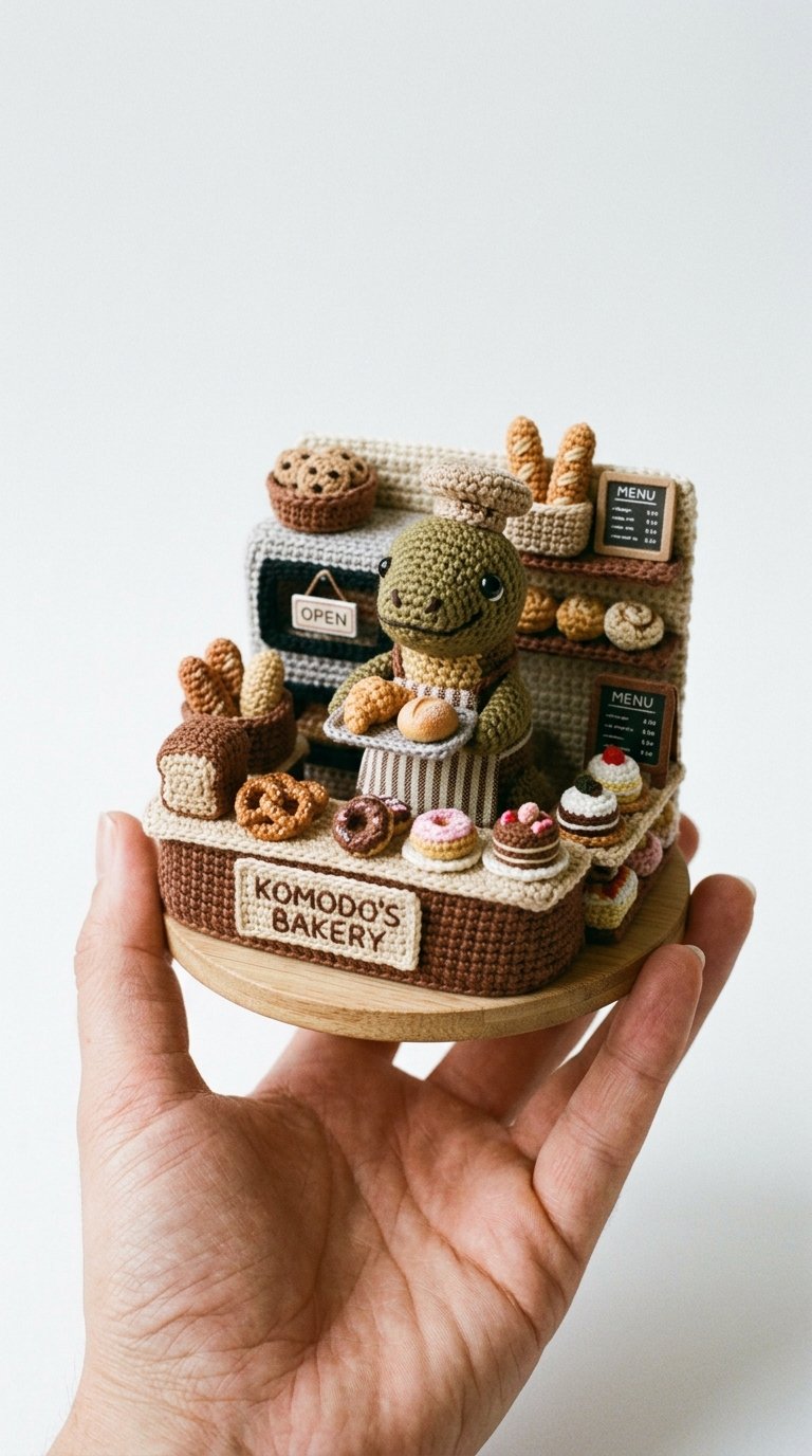 Komodo Dragon Bakery Crochet Ami - Crochet Pattern