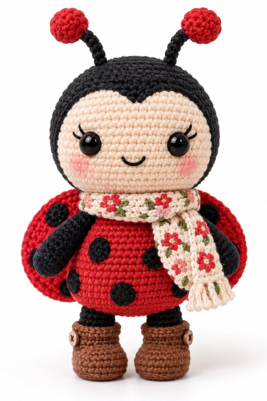 DIY Ladybug With Floral Scarf - Crochet Tutorial