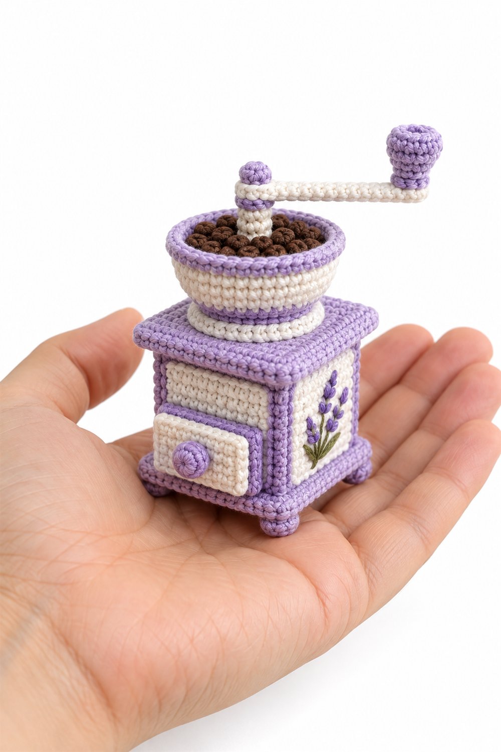 Lavender And White Coffee Grinder - PDF Pattern