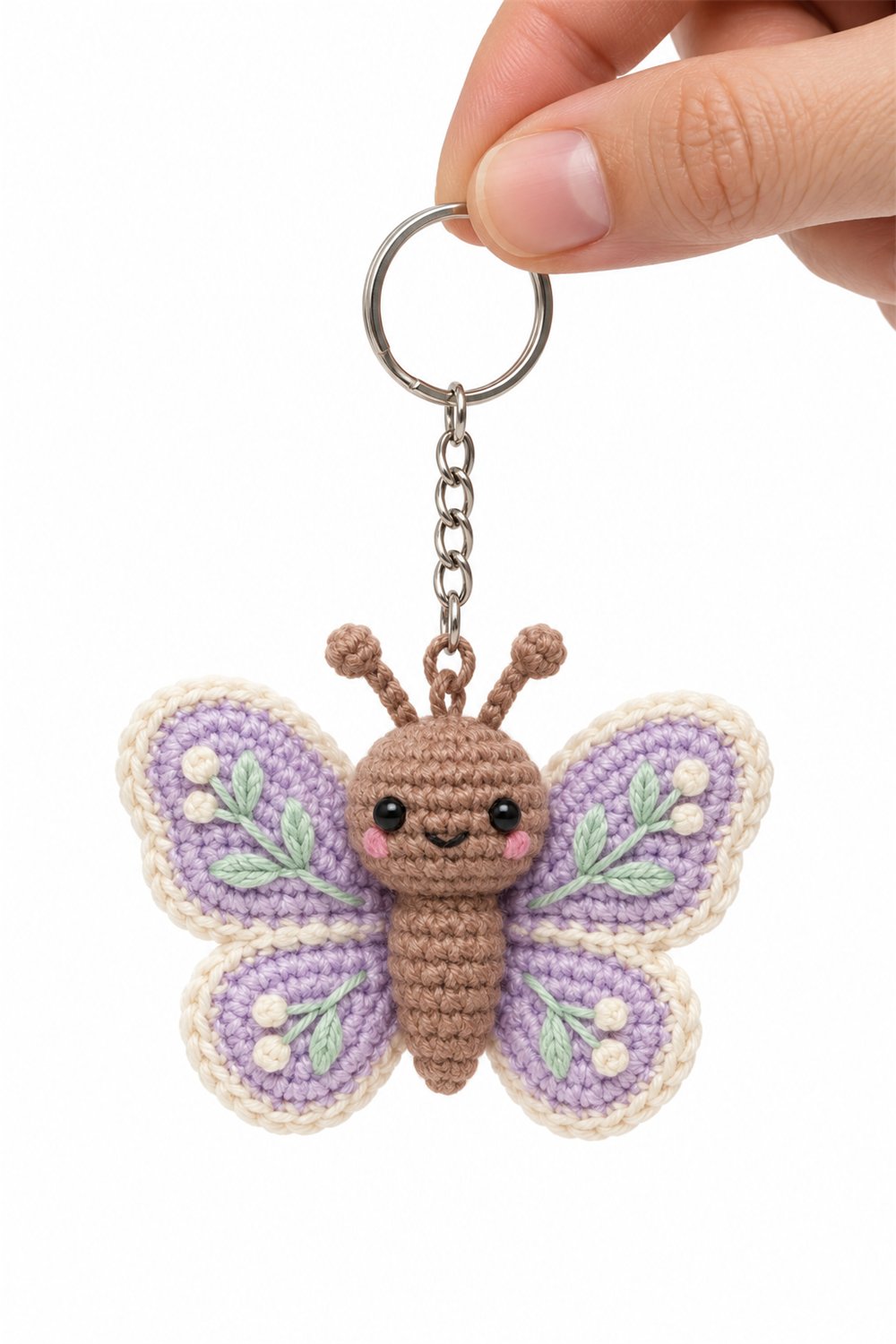 Lavender Butterfly Keychain - Step by Step