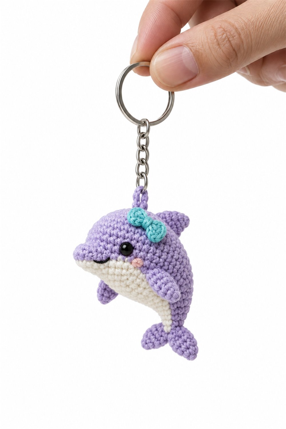 Lavender Dolphin Keychain - Amigurumi Pattern