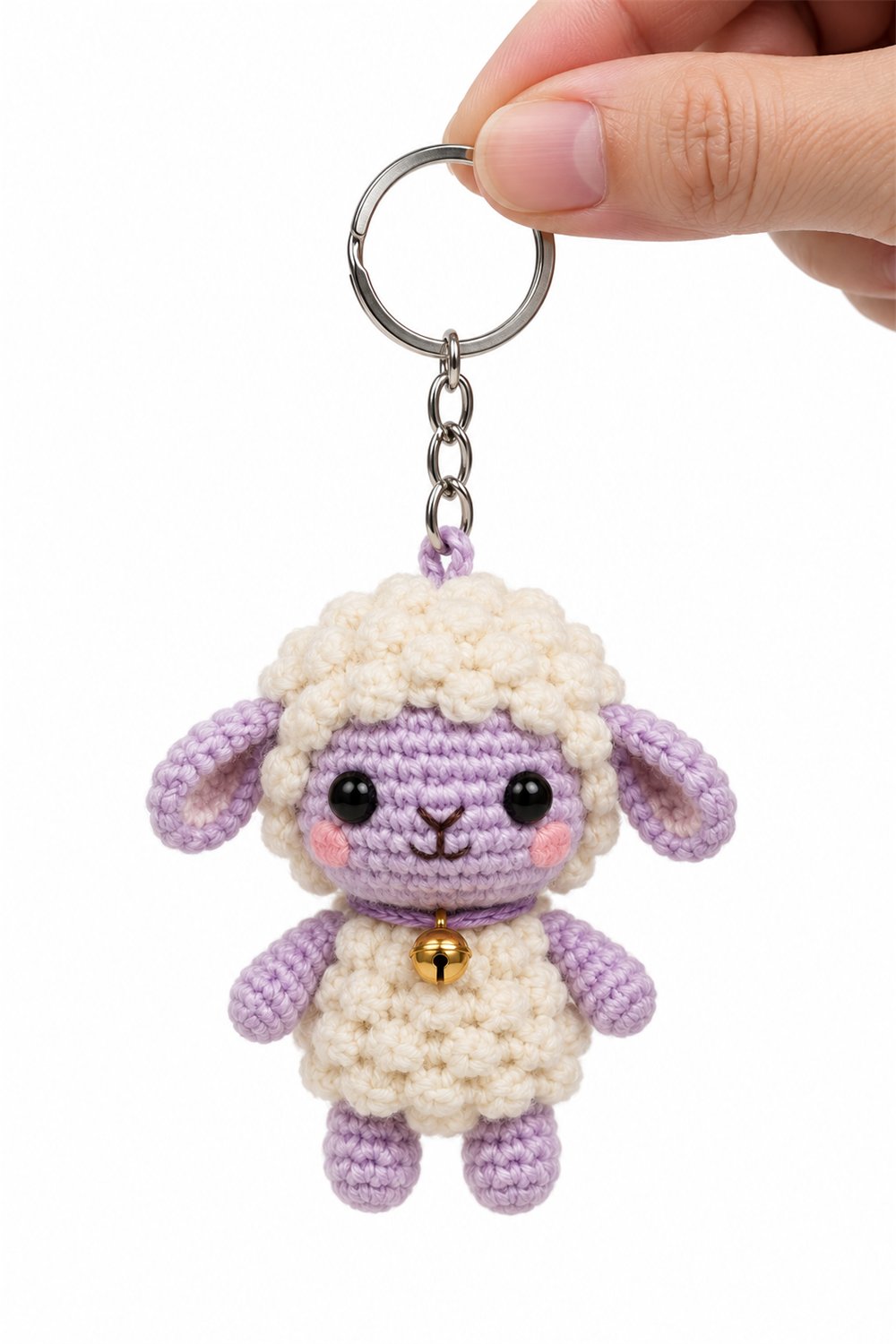 Lavender Sheep Keychain - Easy Crochet