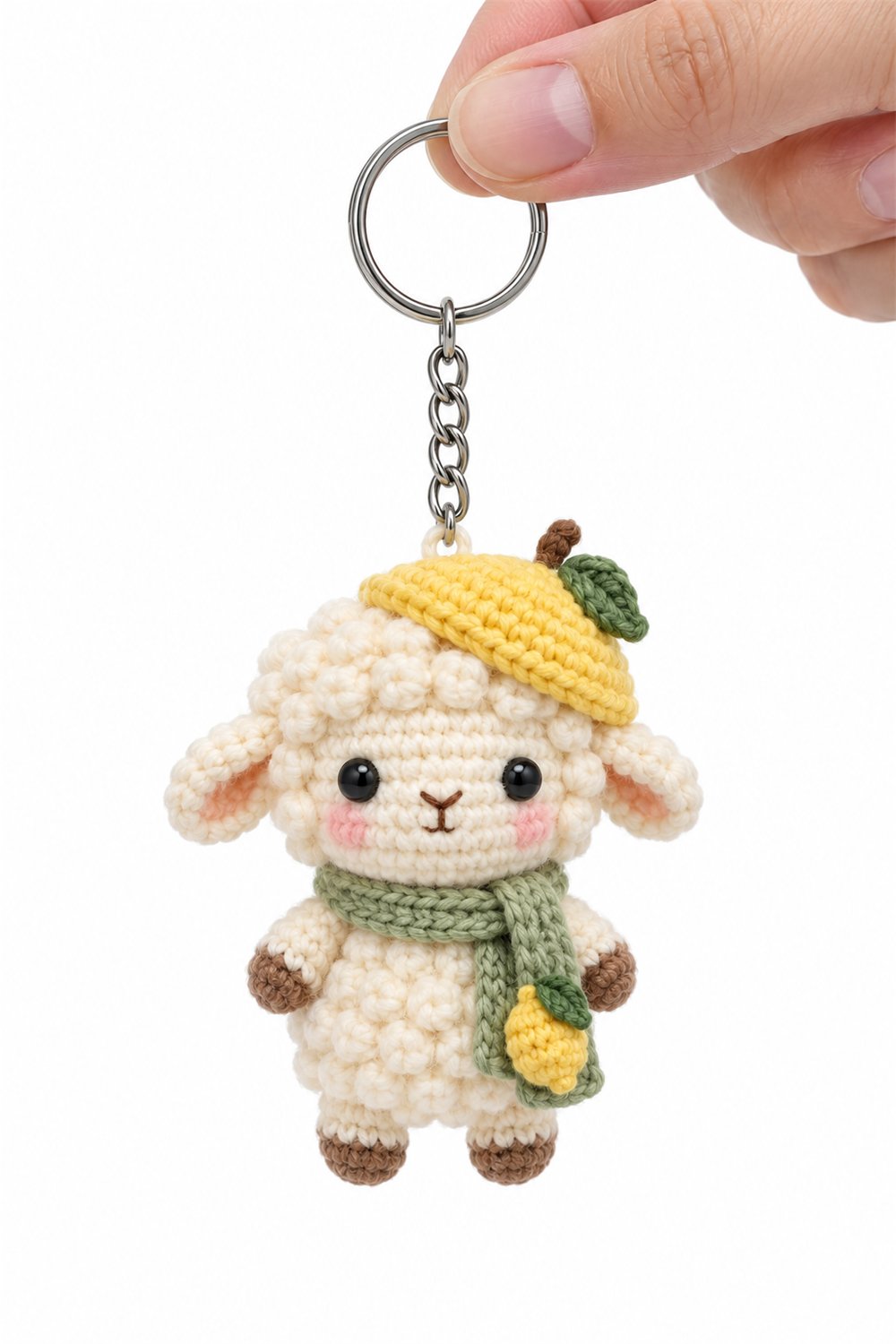 Crochet Lemon Sheep Keychain - Pattern