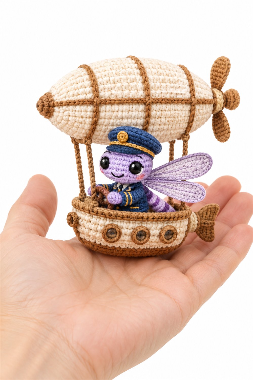 Lilac Dragonfly Airship Pilot - Step by Step