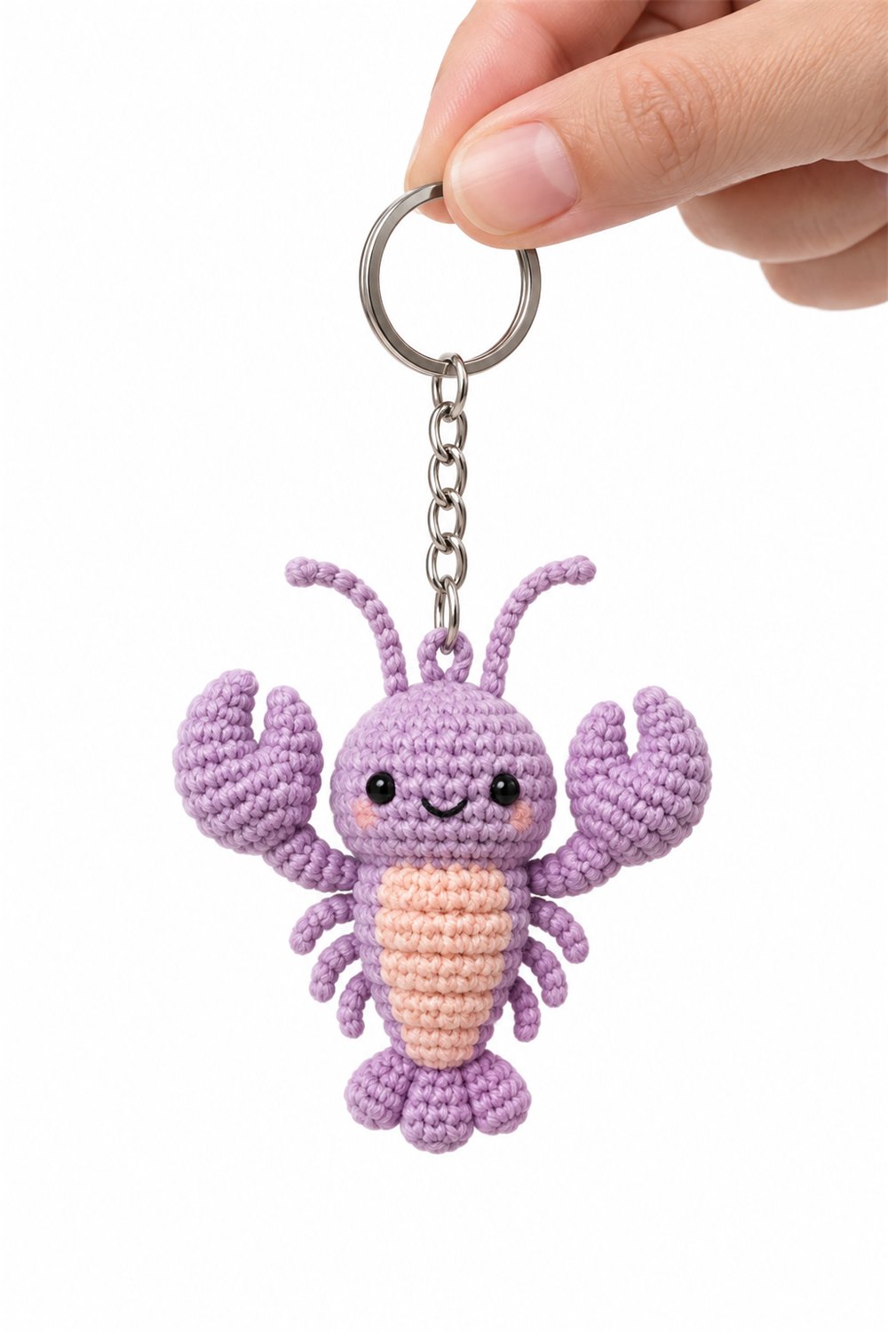 DIY Lilac Lobster Keychain - Crochet Tutorial