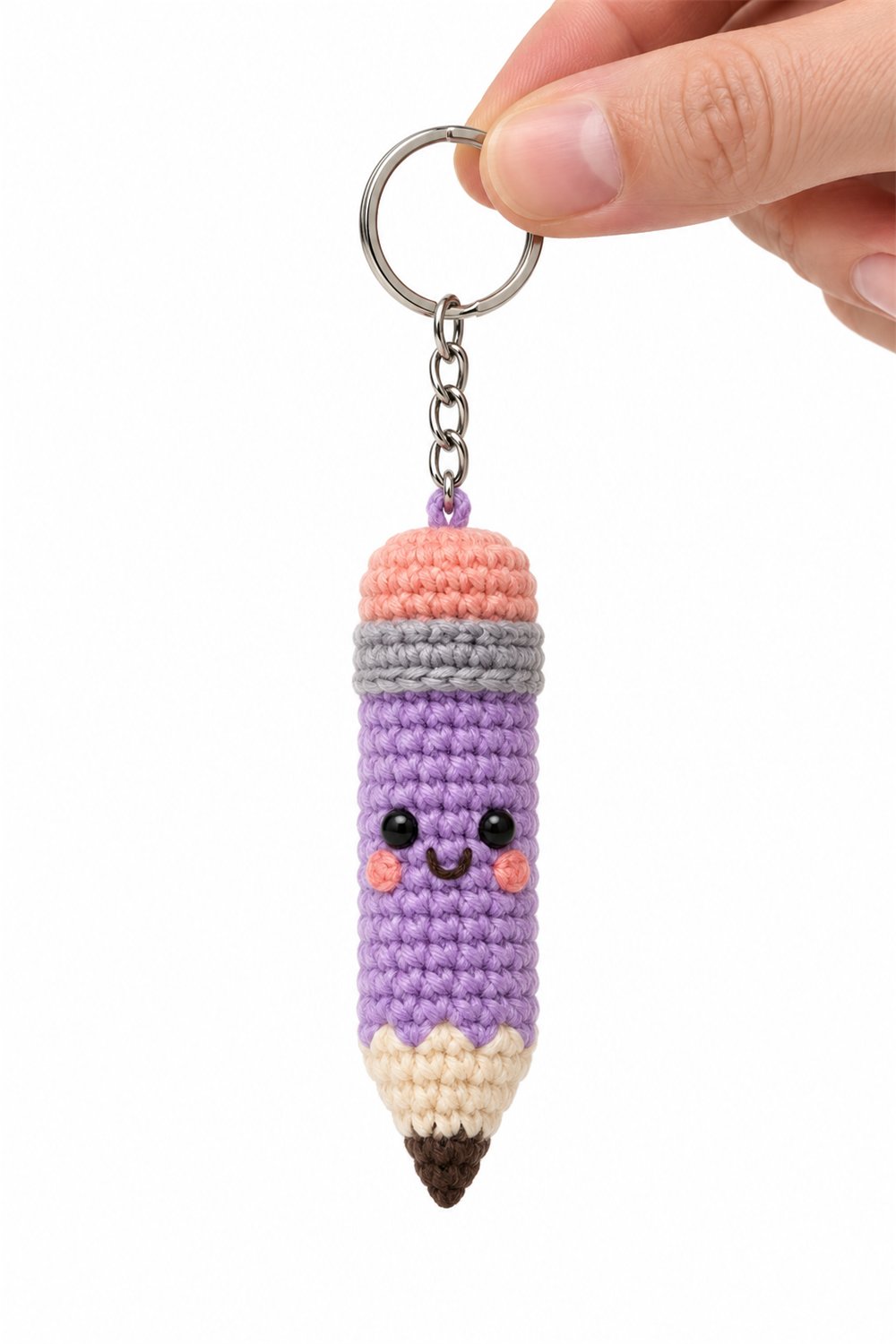 Lilac Pencil Keychain - Crochet Pattern