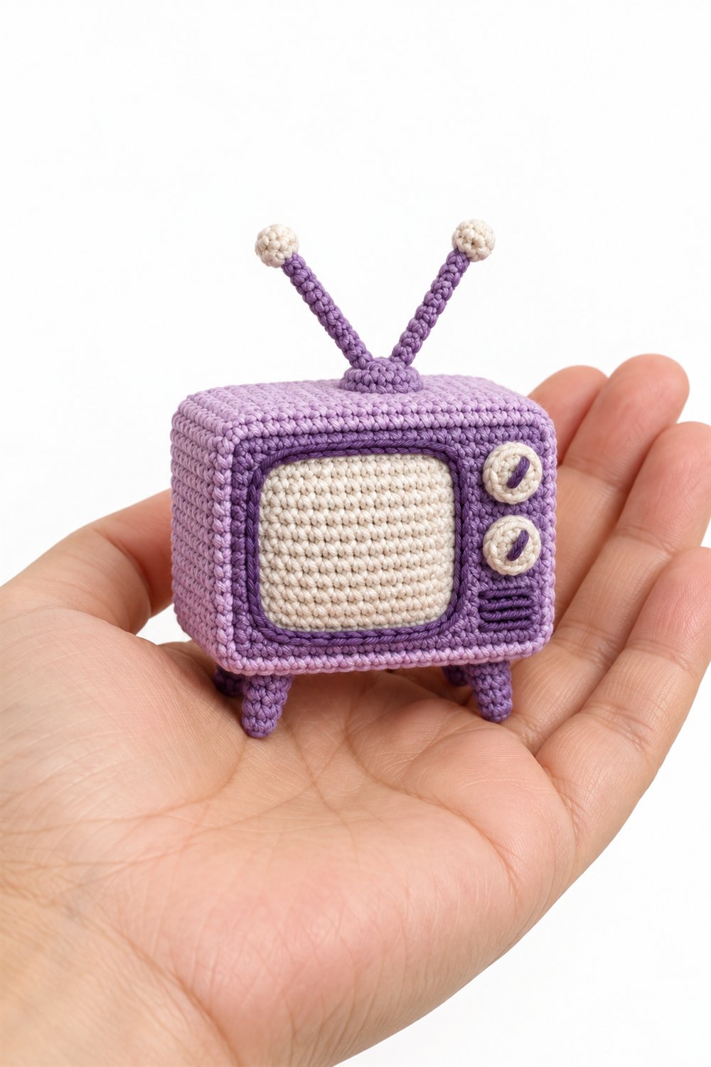 Crochet Lilac Retro Television 2 - Pattern