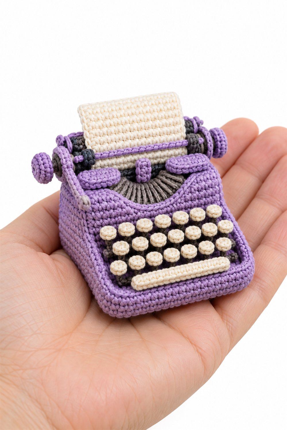 Lilac Typewriter Crochet Guide