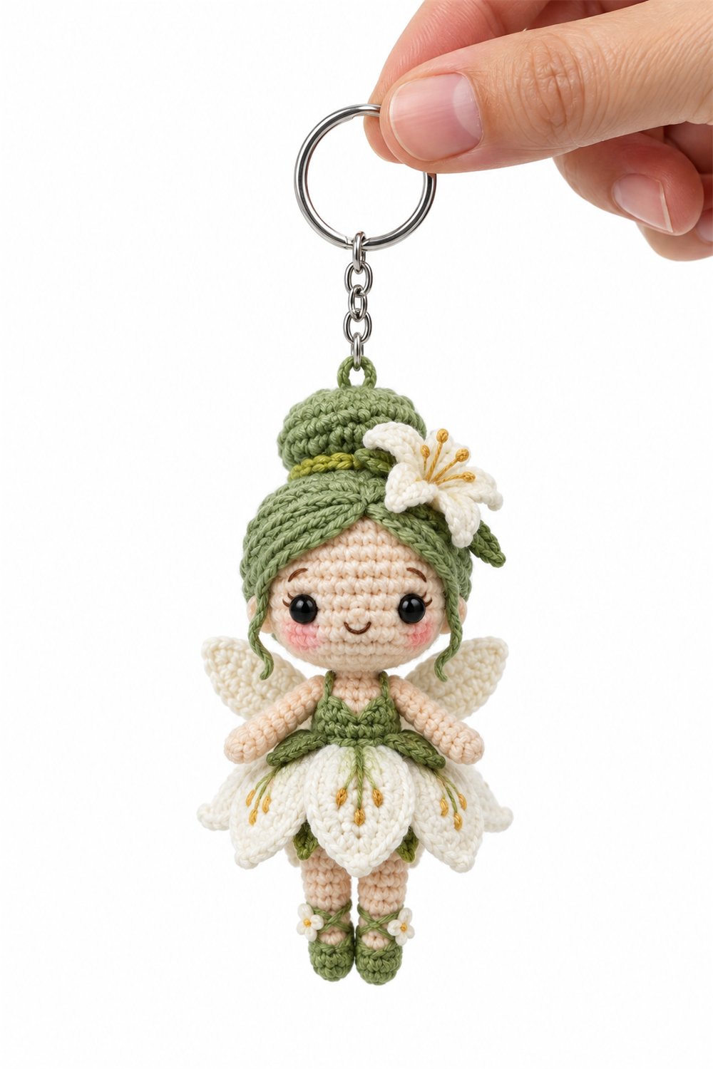 Crochet Lily Fairy Keychain - Pattern