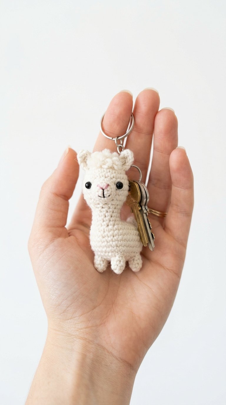 Little Alpaca Keychain Amigurumi - Step by Step